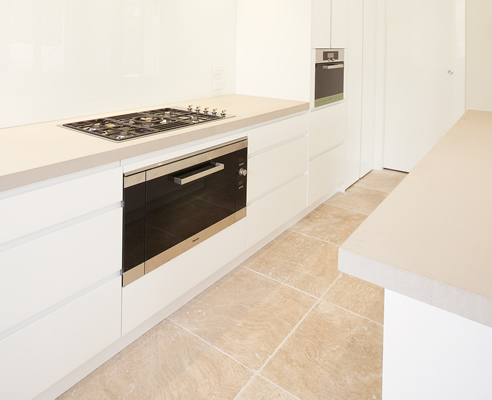 travertine kitchen floor