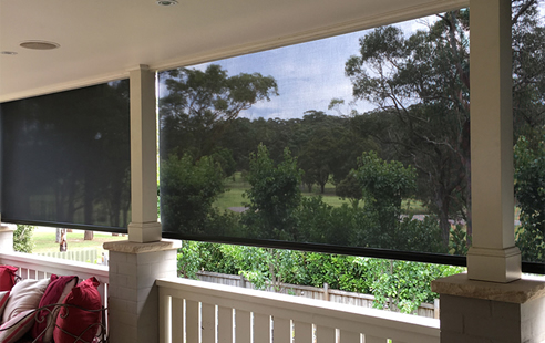 Straight Drop Outdoor Roller Blind