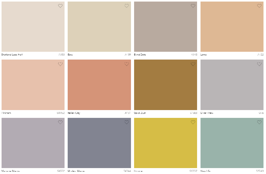 2019 Summer Paint Trends Colour Swatch