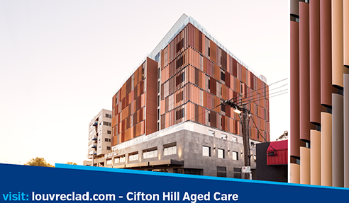 Bespoke Vertical Louvre Facades for Aged Care from Louvreclad