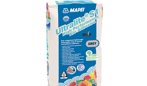 Ultralite S1 No Vertical Slip Cementitious Adhesive from MAPEI