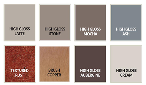 Earth Colours Aluminium Composite Panel Pallette