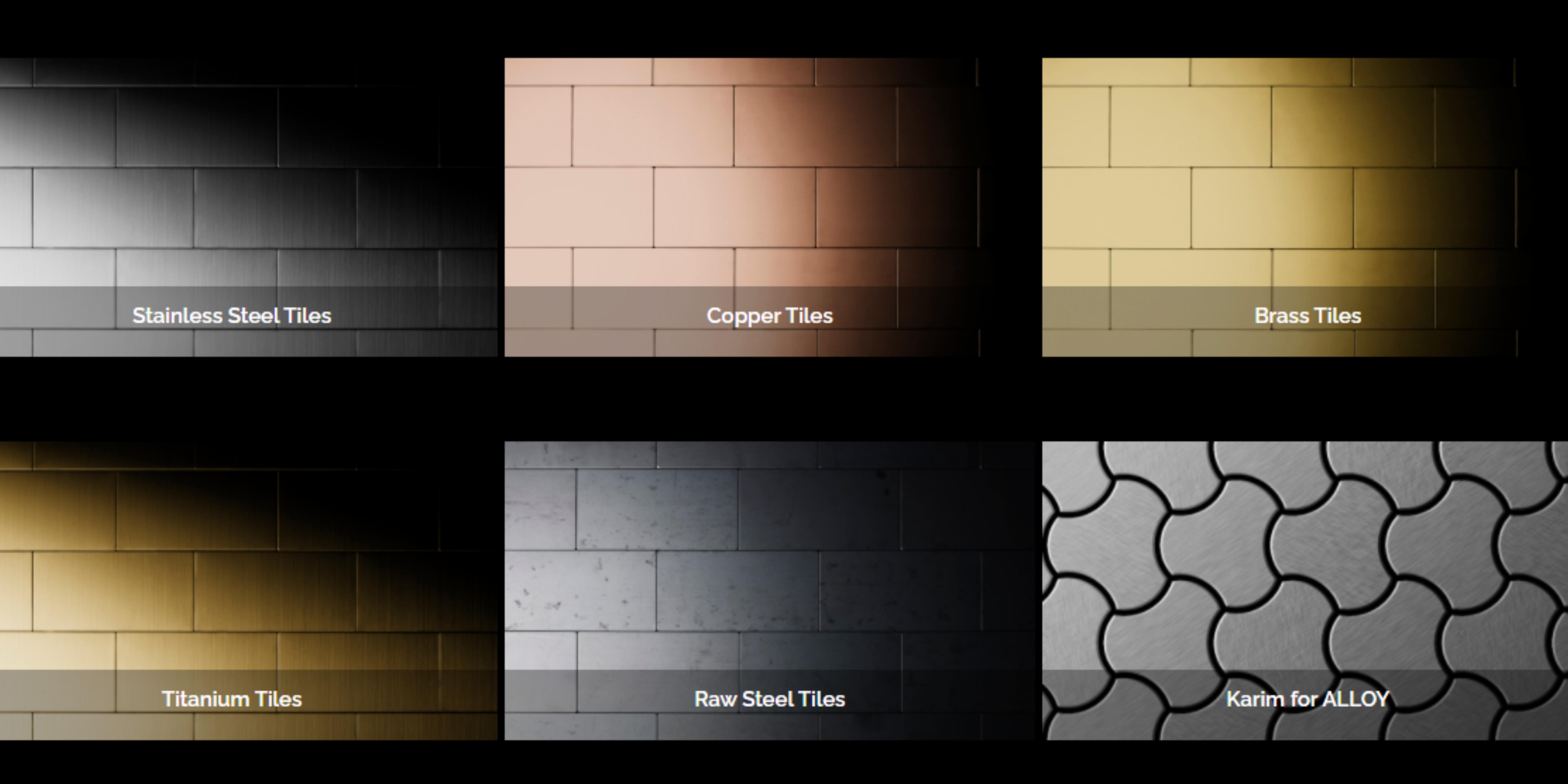 Various Metal Tile Options from Alloy