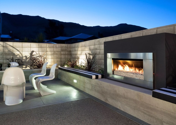 Zero Rated Clearance Outdoor Gas Fireplace from Cheminees Chazelles