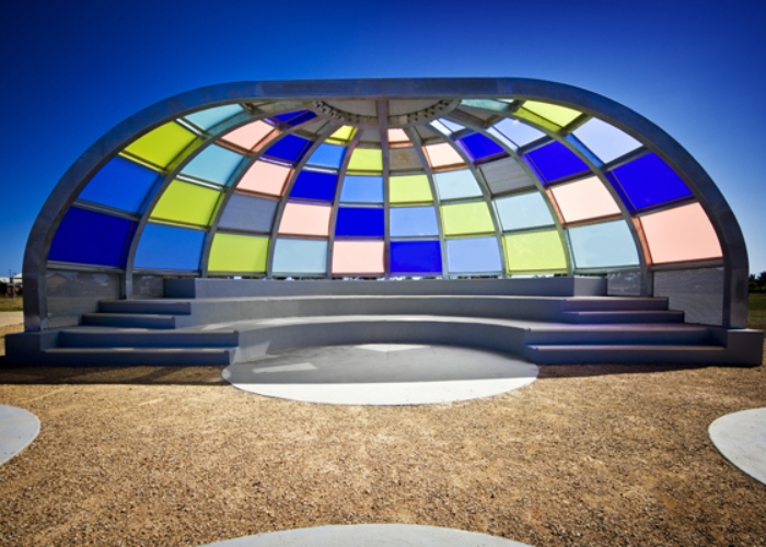 Colourful Acrylic Sheet Panels for Amphitheatre from Mitchell Group