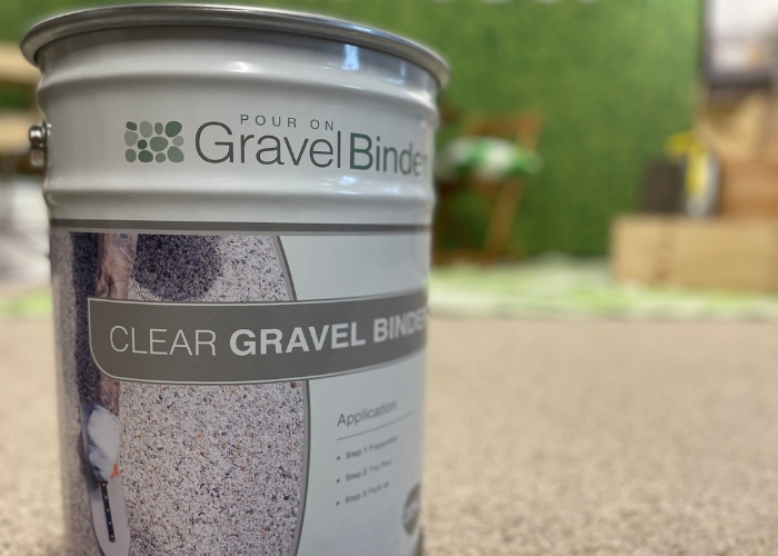 Porous Paving Clear Pour-On Gravel Binders from StoneSet