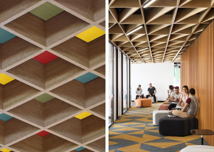 Geometric Ceiling System by Supawood