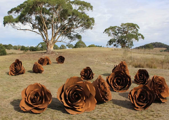 Fabricated Steel Roses by ARTPark Australia
