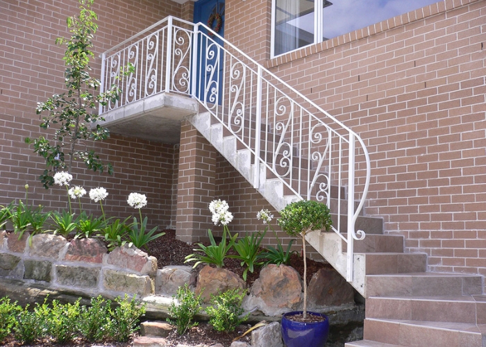 Outdoor Staircase Handrails by AWIS