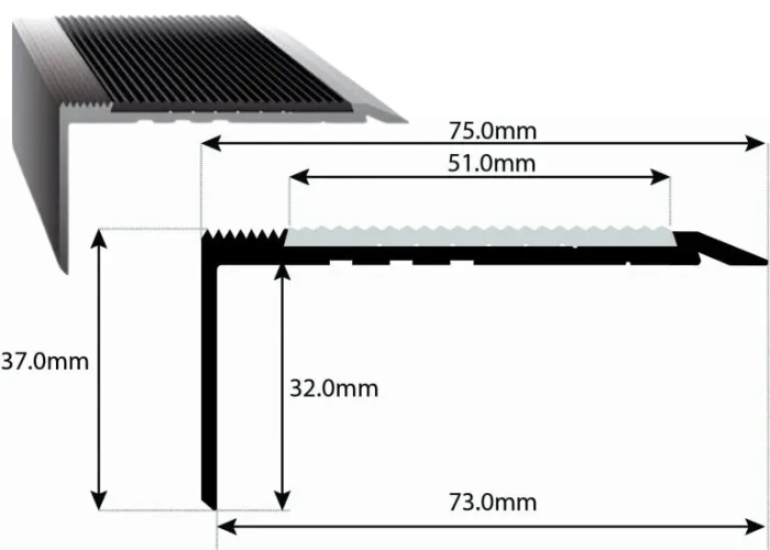 Aluminium Stair Nosing by StairTrak