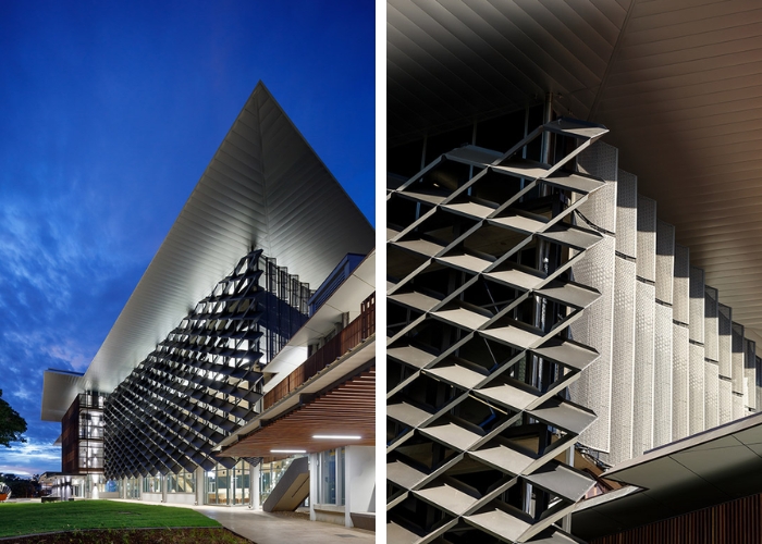 Anodised Panels for University Facade by Universal Anodisers
