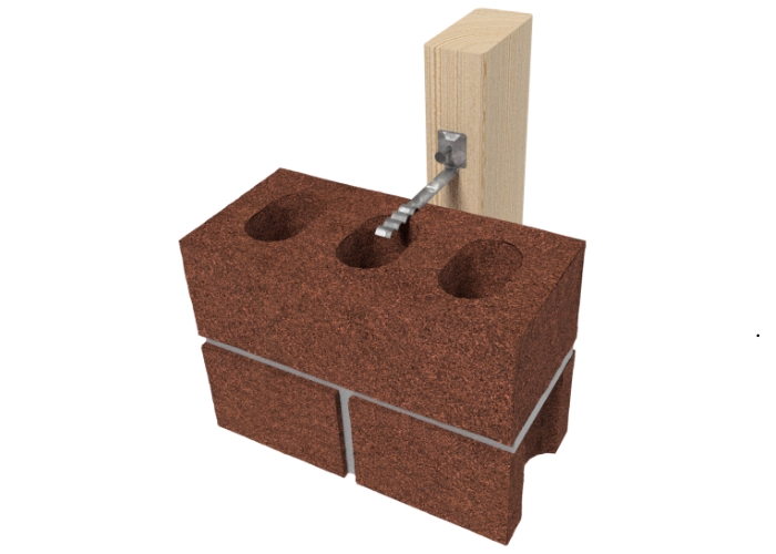 NailMate Face Fix Veneer Tie for Timber Construction by Cerra Metal Works