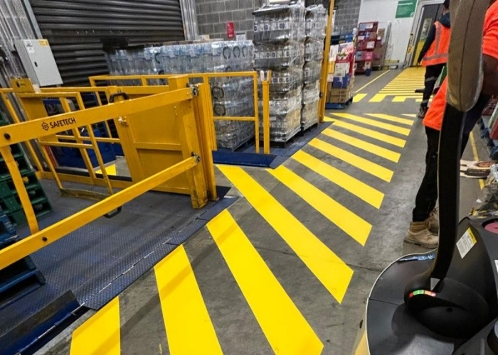 Epoxy Line Marking for Warehouses by Danlaid