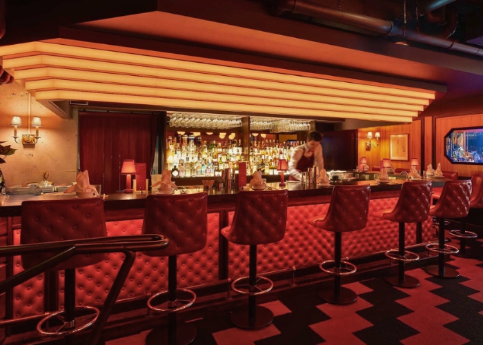 Custom Retro Light Feature for Restaurant by Di Emme