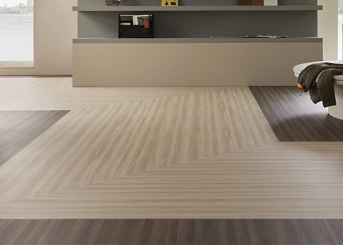 Vinyl Floor with Wood Embossing by Forbo