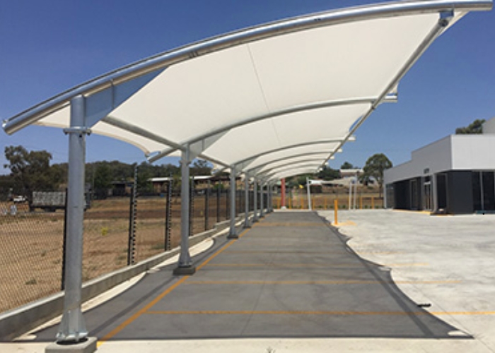 Single Bay Carpark Shade System for Commercial Sites by MakMax Australia