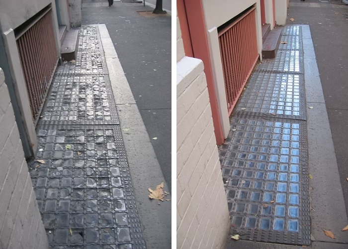 Restoration of Pavement Light Glass Blocks by Obeco Glass Blocks