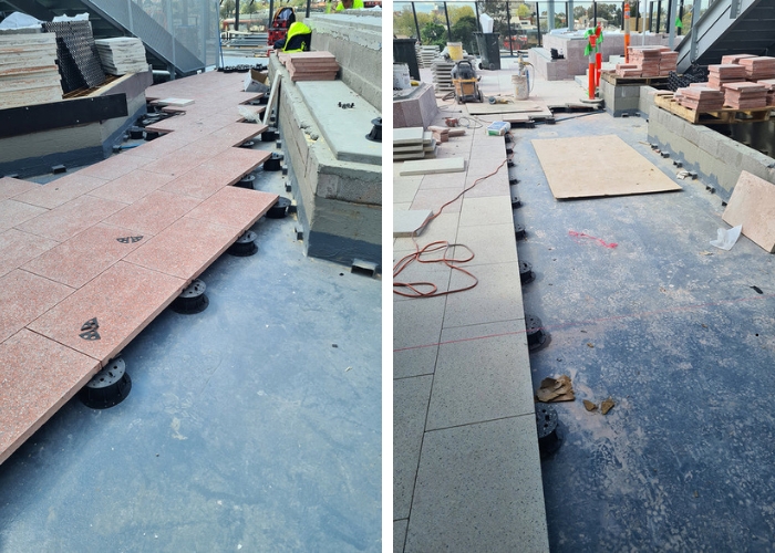 Waterproofing and Raised Paver Systems at Fitzroy Gasworks by Pasco