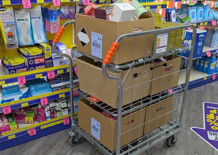 Foldable Cage Trolley for Stocks by SI Retail