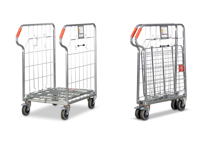 Foldable Cage Trolley for Stocks by SI Retail