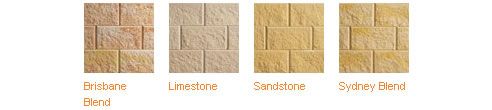 retaining wall brick colours