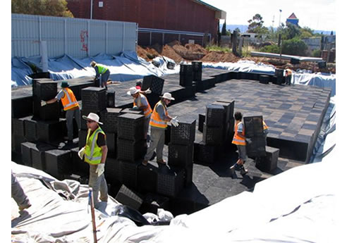 underground water tank installation