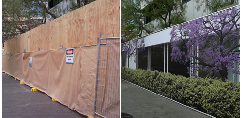 building replication onto hoarding