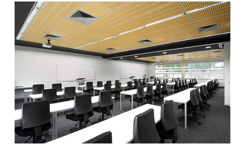 perforated acoustic timber ceiling tiles