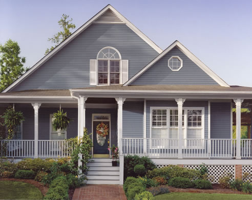 house cladded with vinyl cladding