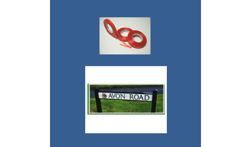 double sided tape and application on signage