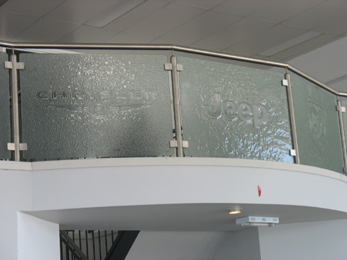 slumped glass balustrades