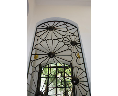 wrought iron window screen