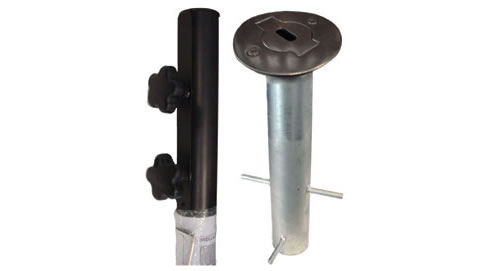 inground socket and sleeve umbrella installation system