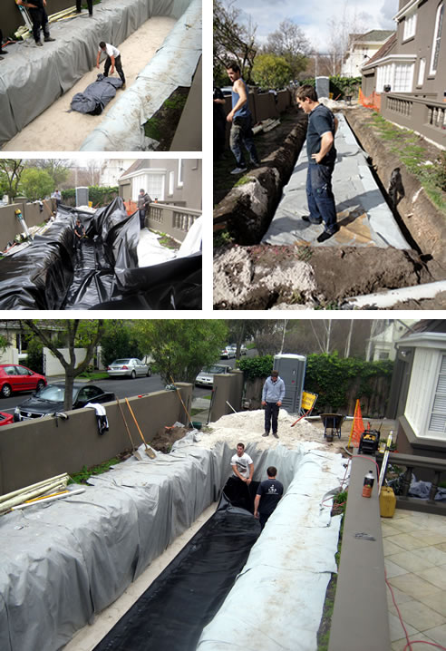 underground water tank installation