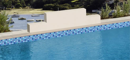 pool border mosaic