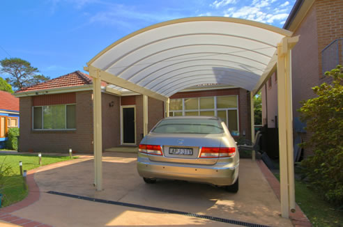 curved roof carport