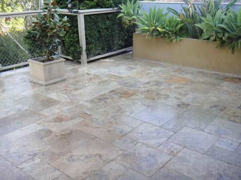 travertine natural stone pavers