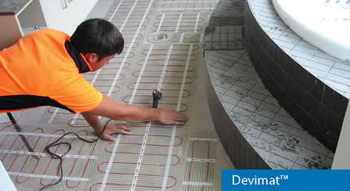 laying electric floor heating