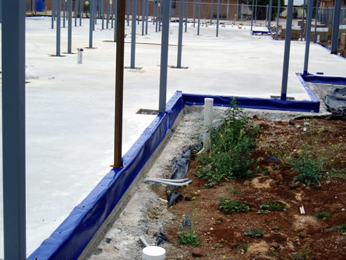 physical termite barrier on new home slab