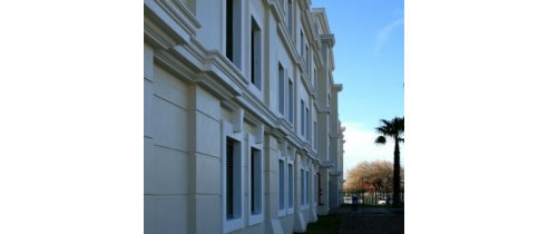 architectural profile using expanded polystyrene blocks