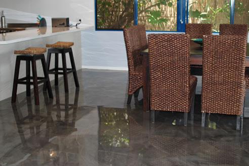 polished concrete floor