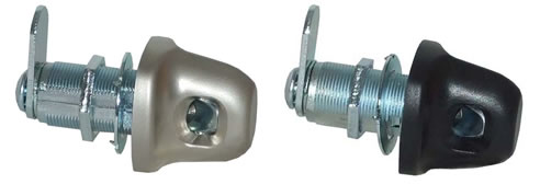 silver amd black rotor hasp locks
