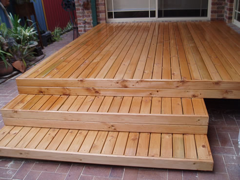 treated pine deck