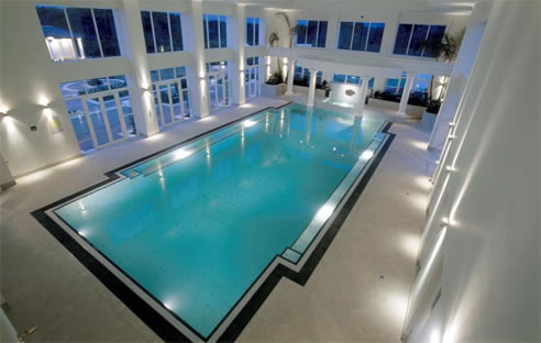 swimming pool tiled with mosaics