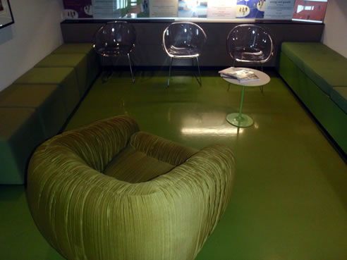green rubber flooring
