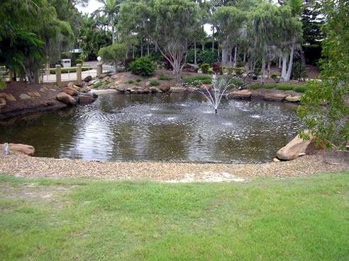 pond with pond liner