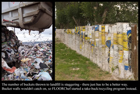 landfill and bucket wall