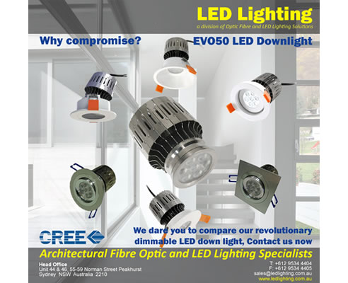 evo50 led downlight range