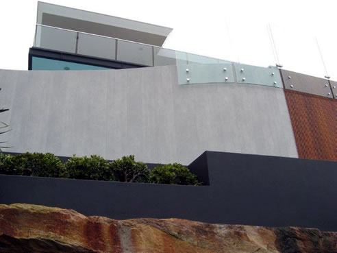 curved wall clad with kerlite porcelain panels