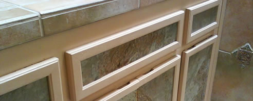 stone veneer kitchen cabinets and drawers